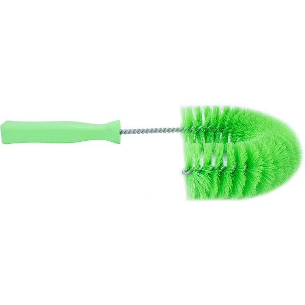 5 in W Clean-in-Place Hook Brush, Lime, Polyethylene