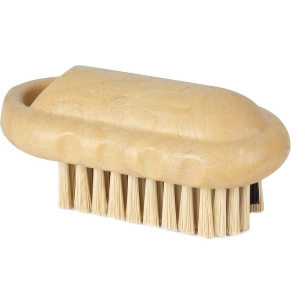 2.25 in W Hand and Nail Brush, Tan, Polypropylene