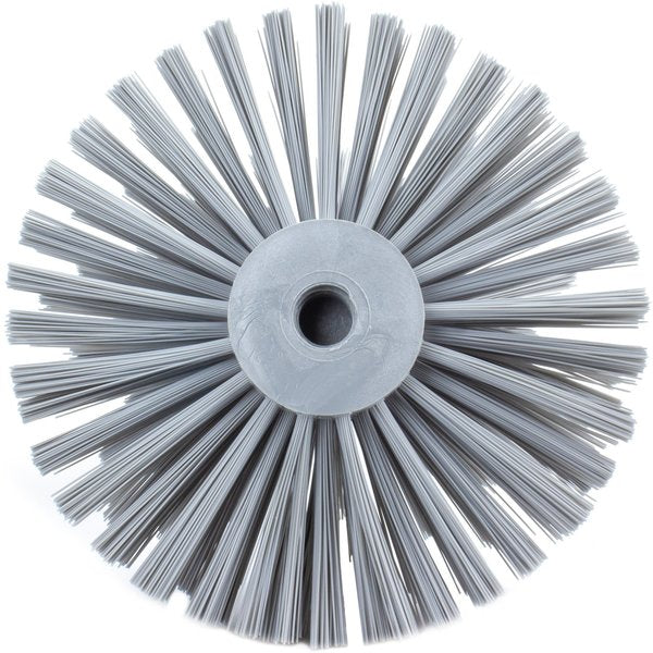 8 in W Pipe and Valve Brush, Gray, Polypropylene