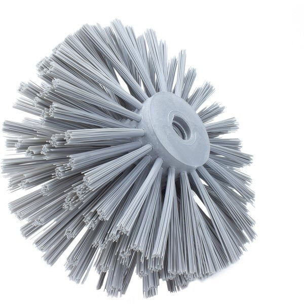 8 in W Pipe and Valve Brush, Gray, Polypropylene
