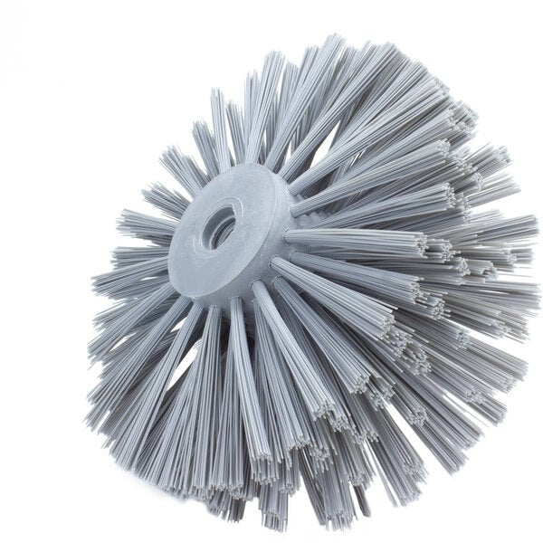8 in W Pipe and Valve Brush, Gray, Polypropylene