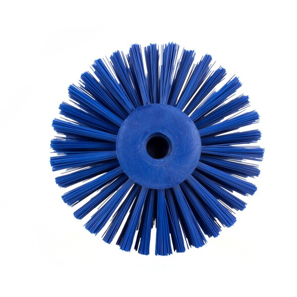 6 in W Pipe and Valve Brush, Blue, Polypropylene