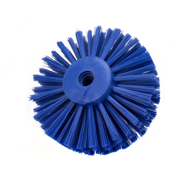6 in W Pipe and Valve Brush, Blue, Polypropylene