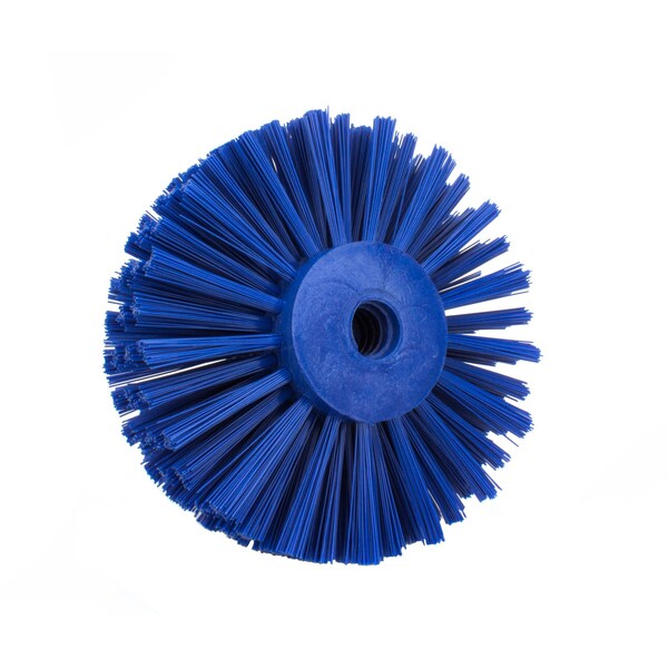 6 in W Pipe and Valve Brush, Blue, Polypropylene