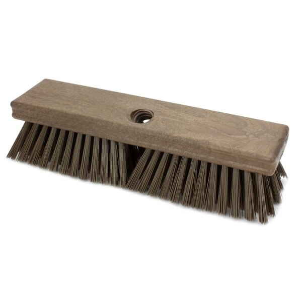2.5 in W Deck Scrub, Brown, Polypropylene