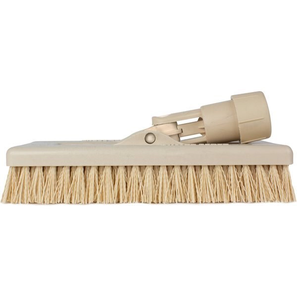 3.5 in W Swivel Scrub Brush, Tan, Polypropylene