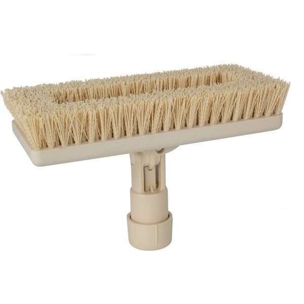 3.5 in W Swivel Scrub Brush, Tan, Polypropylene