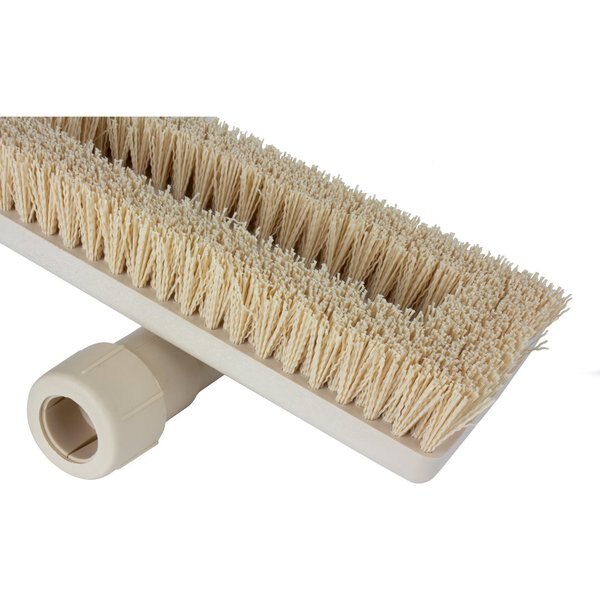 3.5 in W Swivel Scrub Brush, Tan, Polypropylene