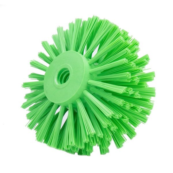 6 in W Pipe and Valve Brush, Lime, Polypropylene