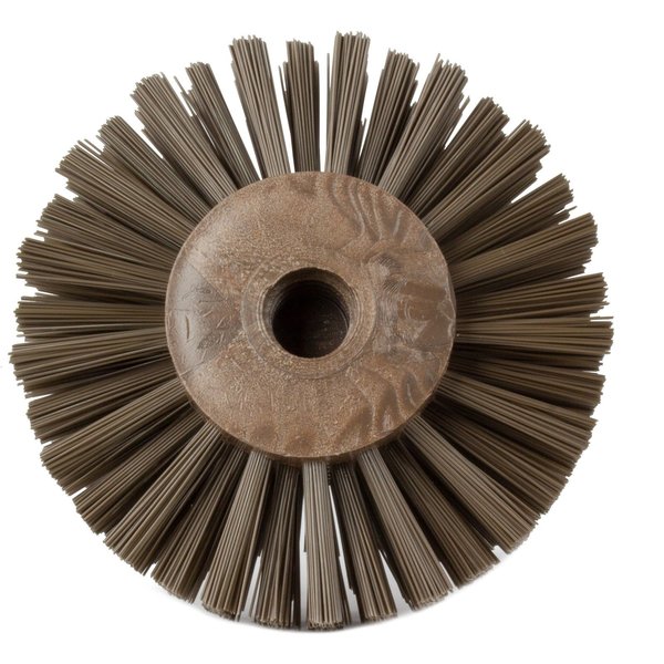 5 in W Pipe and Valve Brush, Brown, Polypropylene