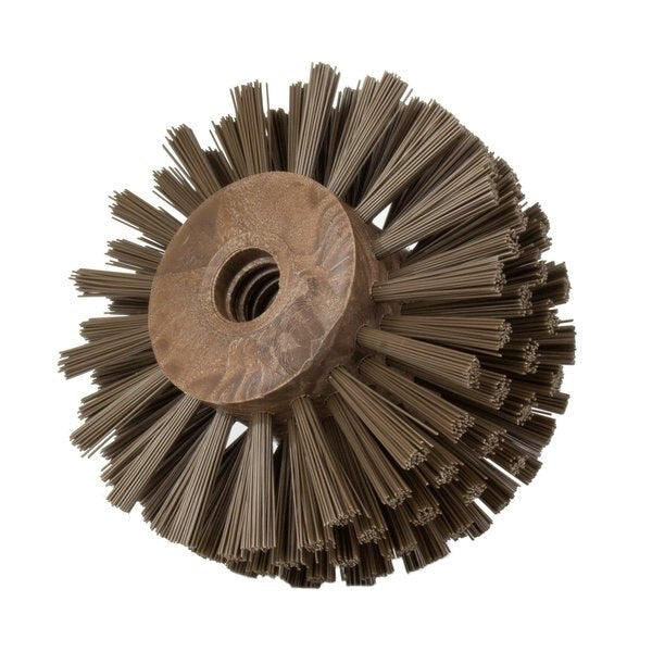 5 in W Pipe and Valve Brush, Brown, Polypropylene