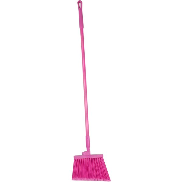 12 in W Angle Broom, Pink, Polypropylene