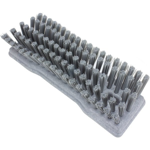 2.5 in W Hand Scrub Brush, Gray, Polypropylene