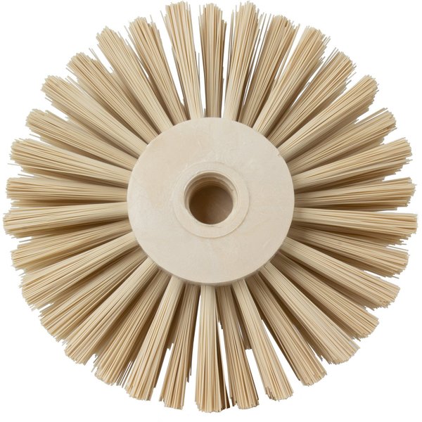 6 in W Pipe and Valve Brush, Tan, Polypropylene