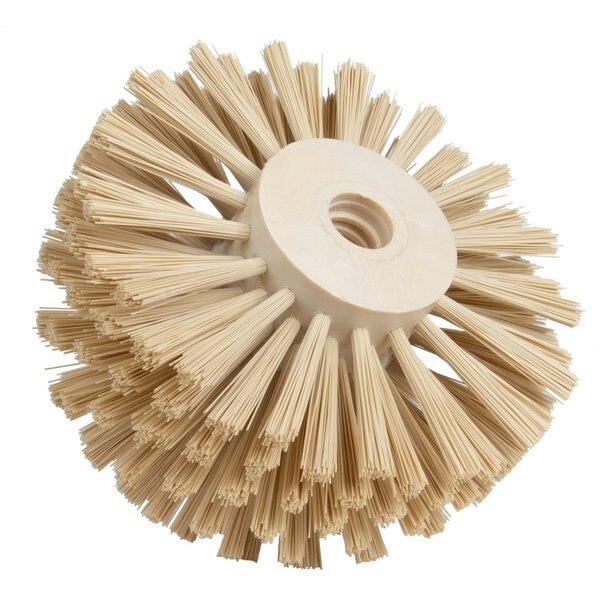 6 in W Pipe and Valve Brush, Tan, Polypropylene