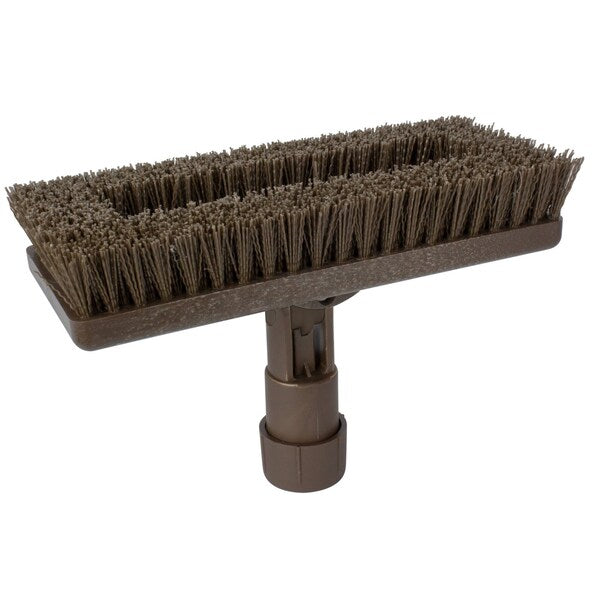 3.5 in W Swivel Scrub Brush, Brown, Polypropylene