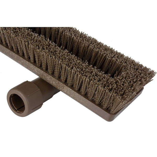 3.5 in W Swivel Scrub Brush, Brown, Polypropylene