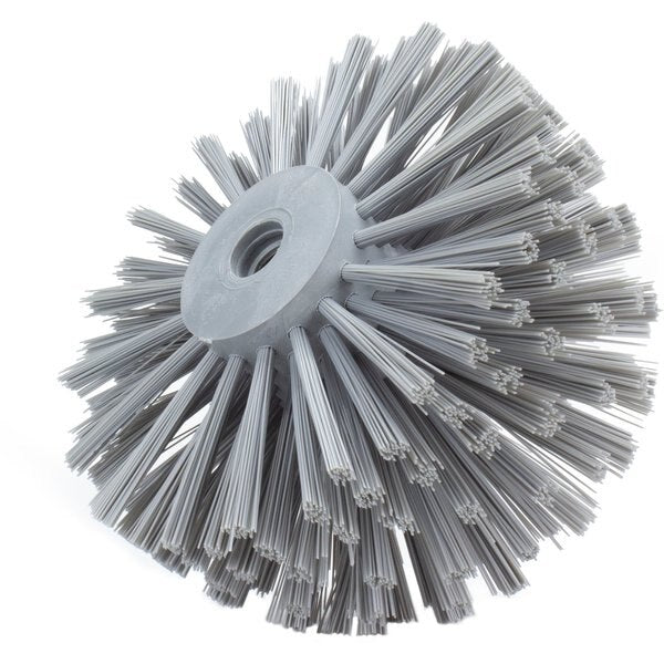 7 in W Pipe and Valve Brush, Gray, Polypropylene