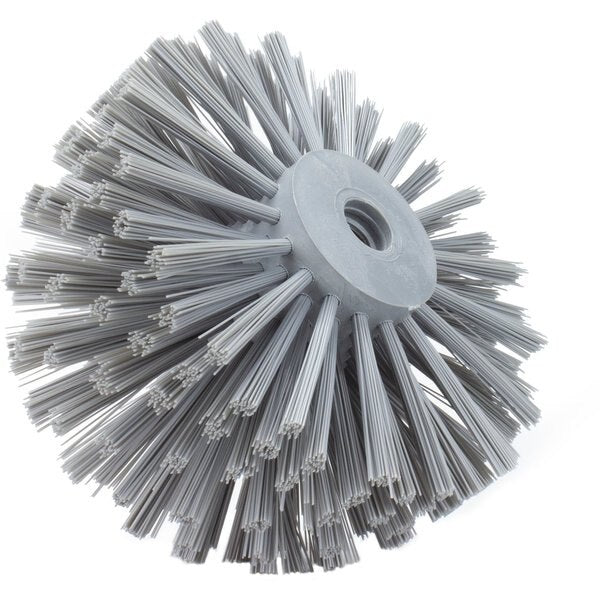 7 in W Pipe and Valve Brush, Gray, Polypropylene