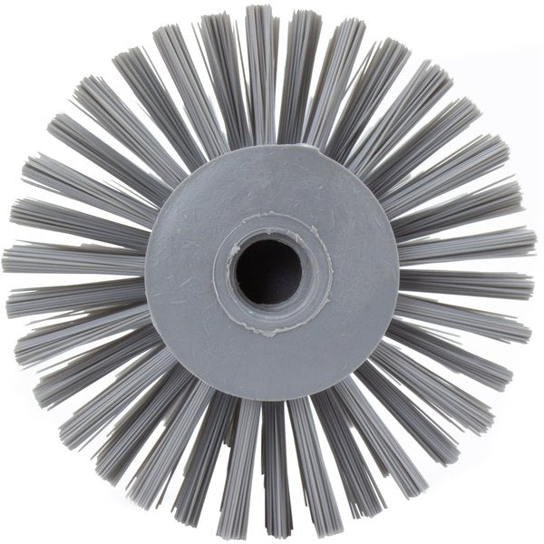 5 in W Pipe and Valve Brush, Gray, Polypropylene
