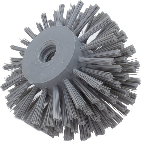 5 in W Pipe and Valve Brush, Gray, Polypropylene