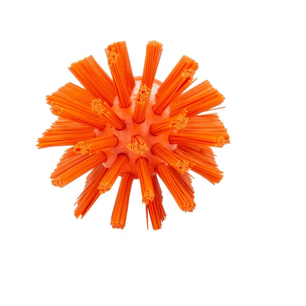 2.5 in W Pipe and Valve Brush, Orange, Polypropylene