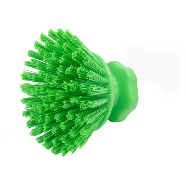 5 in W Round Scrub Brush, Lime, Polypropylene