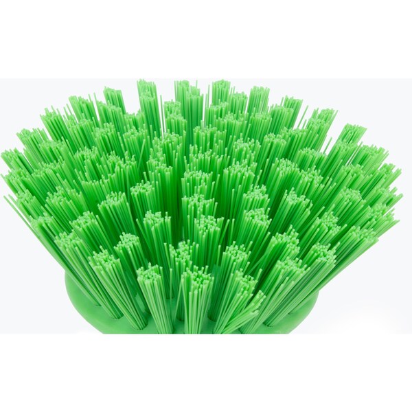 5 in W Round Scrub Brush, Lime, Polypropylene