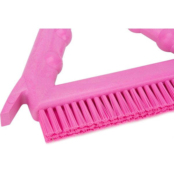 7 in W Tile and Grout Brush, Pink, Polypropylene