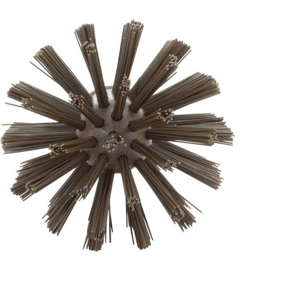 3.5 in W Pipe and Valve Brush, Brown, Polypropylene