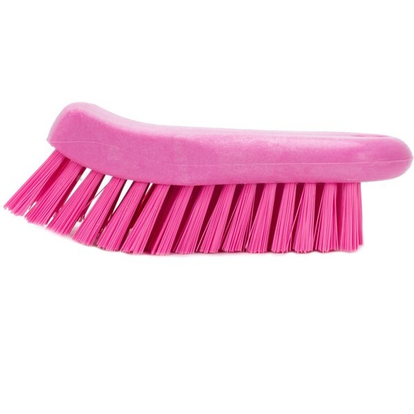 2.5 in W Hand Scrub Brush, Pink, Polypropylene