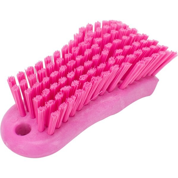 2.5 in W Hand Scrub Brush, Pink, Polypropylene