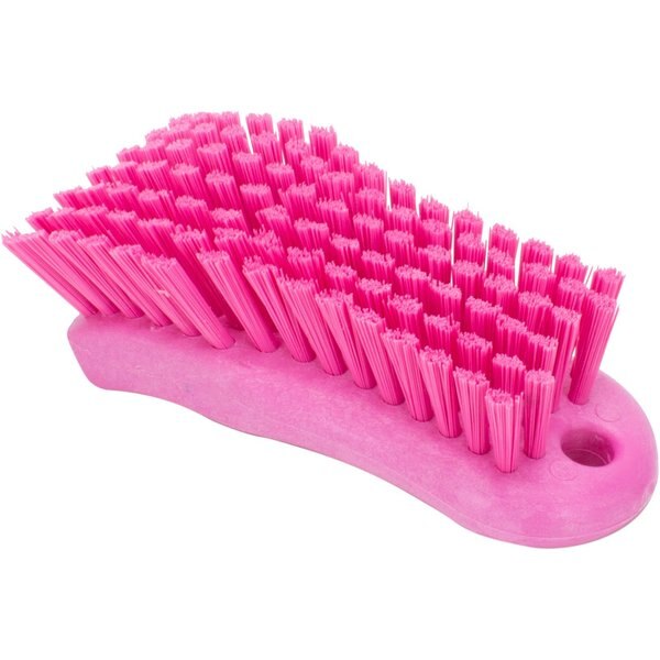 2.5 in W Hand Scrub Brush, Pink, Polypropylene