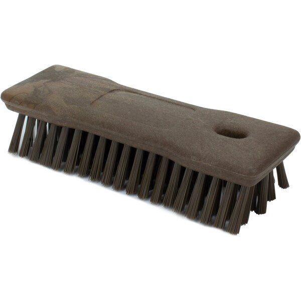 2.5 in W Hand Scrub Brush, Brown, Polypropylene