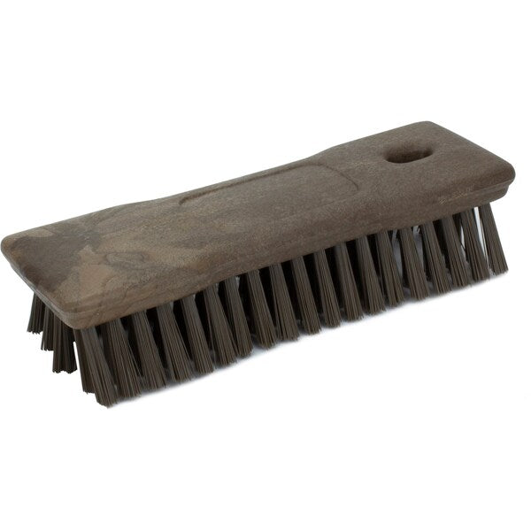 2.5 in W Hand Scrub Brush, Brown, Polypropylene