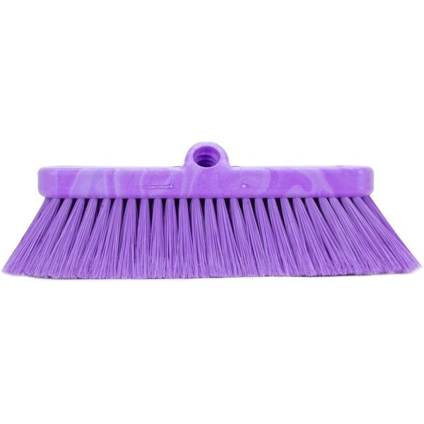 2.5 in W Flo-Thru Brush, Purple, Polypropylene