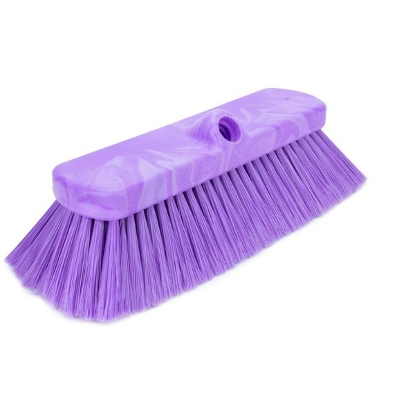 2.5 in W Flo-Thru Brush, Purple, Polypropylene
