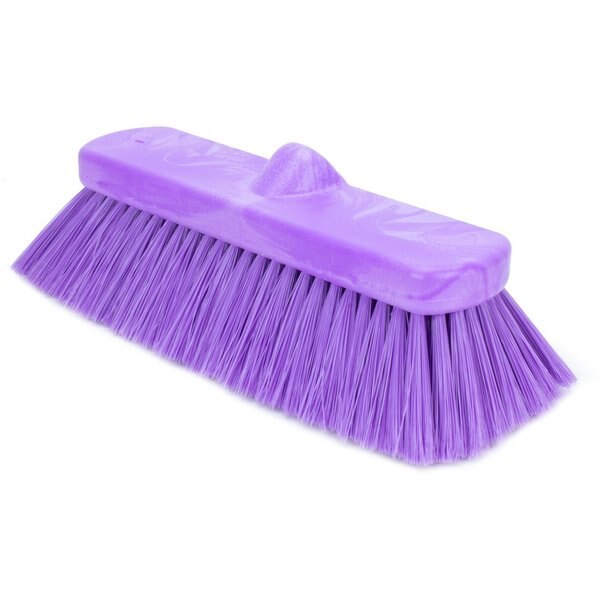 2.5 in W Flo-Thru Brush, Purple, Polypropylene