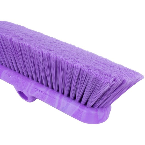 2.5 in W Flo-Thru Brush, Purple, Polypropylene