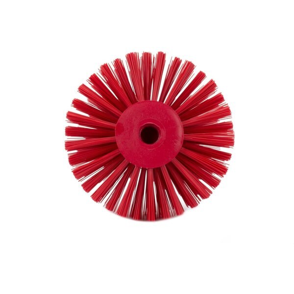 6 in W Pipe and Valve Brush, Red, Polypropylene
