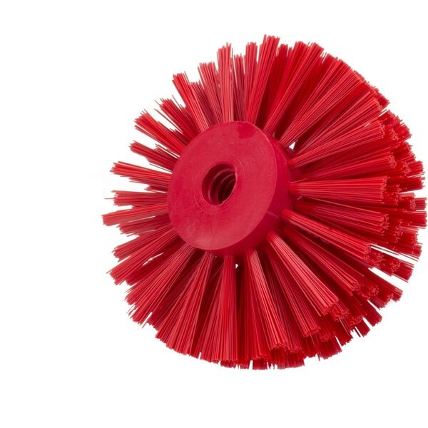 6 in W Pipe and Valve Brush, Red, Polypropylene