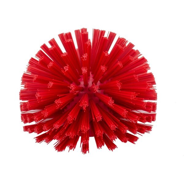 6 in W Pipe and Valve Brush, Red, Polypropylene