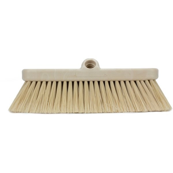 2.5 in W Flo-Thru Brush, Tan, Polypropylene