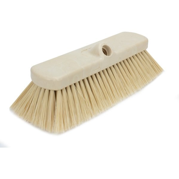 2.5 in W Flo-Thru Brush, Tan, Polypropylene
