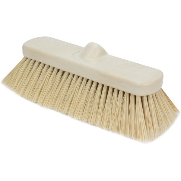 2.5 in W Flo-Thru Brush, Tan, Polypropylene