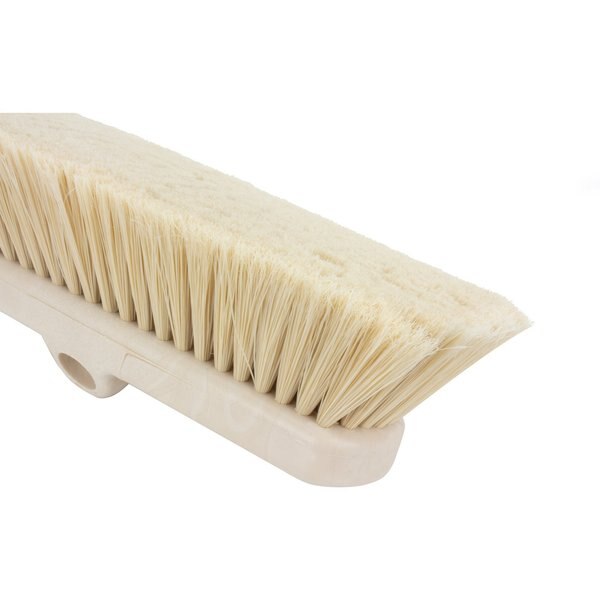 2.5 in W Flo-Thru Brush, Tan, Polypropylene
