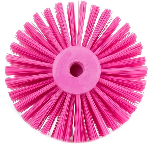 7 in W Pipe and Valve Brush, Pink, Polypropylene