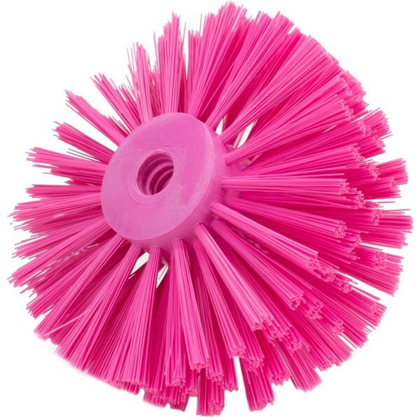 7 in W Pipe and Valve Brush, Pink, Polypropylene