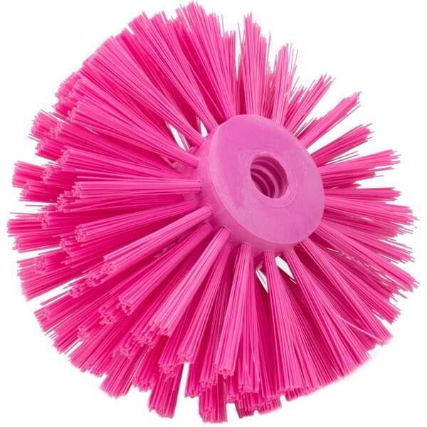 7 in W Pipe and Valve Brush, Pink, Polypropylene