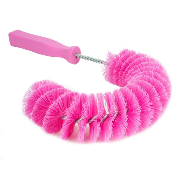5 in W Clean-in-Place Hook Brush, Pink, Polyethylene